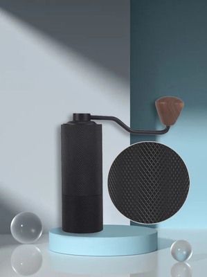Amoladora de café al aire libre de madera sólida de la manija de la aleación de aluminio Hand Adjustable