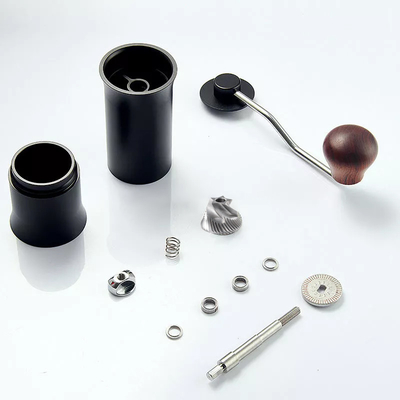 Molinillo de café manual de presión de cuerpo de Metal de aleación de aluminio en forma de cuerno Núcleo de acero inoxidable