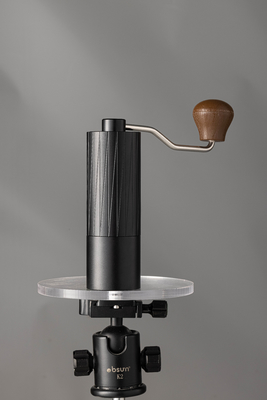 Molinillo de café manual ajustable de la mano de las rebabas de la aleación de aluminio para viajar