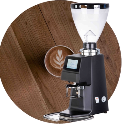 Amoladora de café comercial de aluminio Flat Burr Manual
