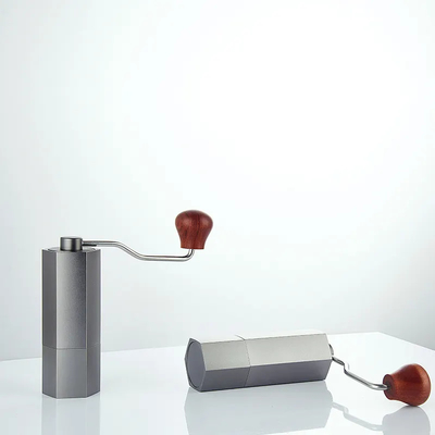 Amoladora manual de aluminio Hexagonal Adjustable Setting de los granos de café del metal para el viaje del hogar