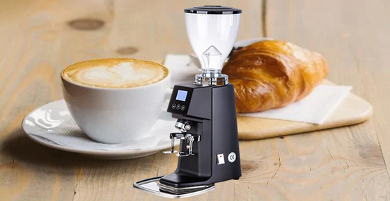 Molinilla de café sin dosificación comercial de acero inoxidable 220V con contenedor de polvo de café